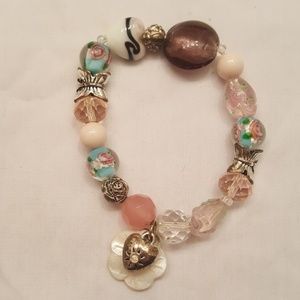 Pink bead bracelet